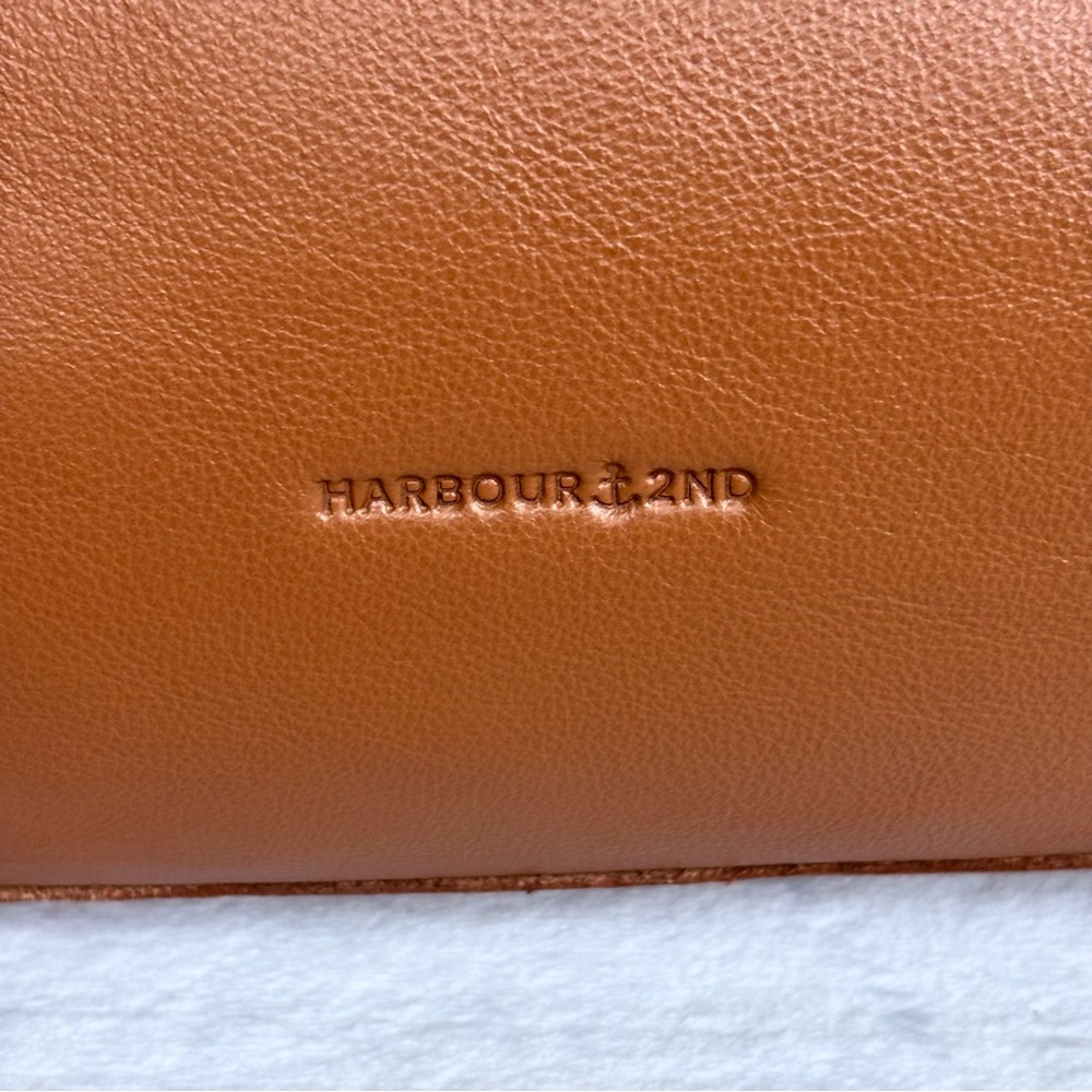 HARBOUR 2ND Manon Large Tan Genuine Leather Tote Bag - Picture 10 of 16